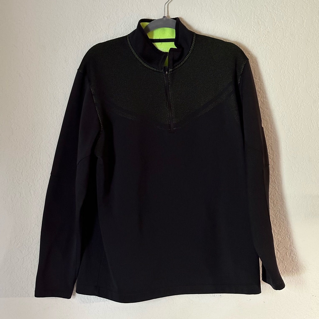 Nike Golf Jacket  Black And Neon Green
